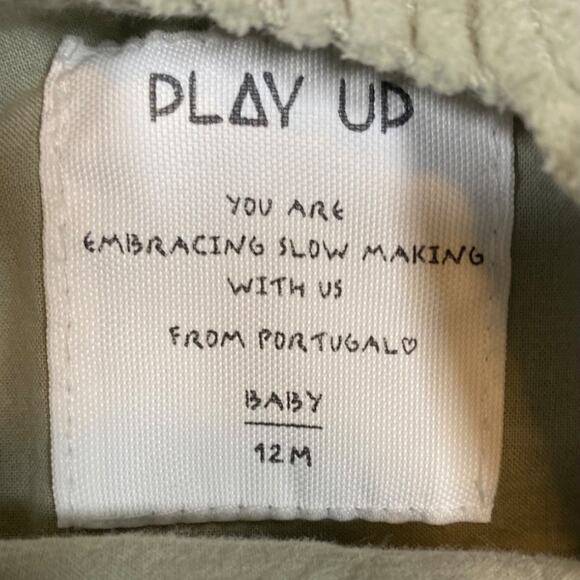 Play Up Corduroy 100% Cotton 12 Months Snap Closure One Piece - Picture 3 of 5